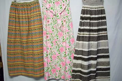 Lot Of 3 Vintage 60s 70s Maxi Skirts Hippie Boho &  Pulitzer  Style By Clique • $29