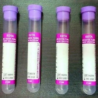 £31.06 • Buy EDTA K3Test Tube For Laboratory Use  Single Cap Tube,(Pack Of 100)lab Disposable