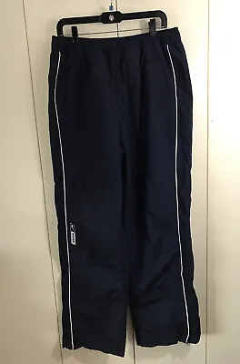 Nike Mens Bauer Lined Sweatpants XL Navy Blue White Striped Pockets Ankle Zip • $24.60