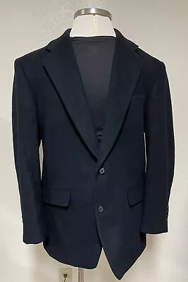 $49.95 • Buy 100% Camel Hair Sport Coat Blazer VTG Evan Picone Joslins Black READ For Sizing