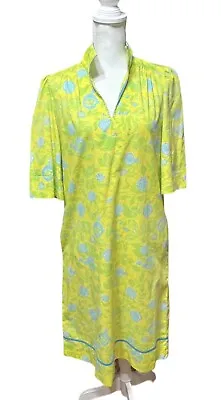 Vintage The Lilly Pulitzer Mod Floral Yellow Green Dress Midi Bird Flower 1960's • $150