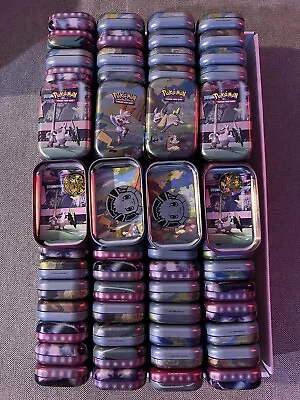 Pokemon Galar Powers Pals  Mini Tins Lot Of 80 Empty Tins + Coin And Art! Mixed • $49