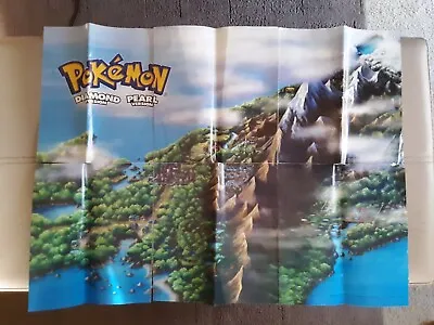 Pokemon Diamond And Pearl Double Sided Map Poster • $4.99