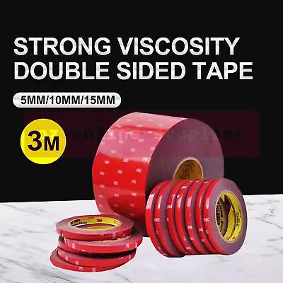 3M Strong Permanent Double Sided Super Sticky Versatile Roll Tape For Vehicle AU • $5.18