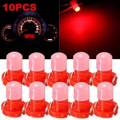 10x Red T3 Neo Wedge Car LED Bulb Cluster Instrument Dash Climate Base Light Kit • $4.97