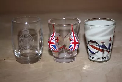 Collectable Breweriana - 3 Shot Glasses - Sandringham London Union Jack Bikini • £6