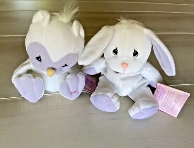 1998 Precious Moments Tender Tails Lot Of Two - Owl And Rabbit Bunny • $9.95