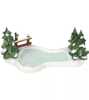 M I Hummel Winter Pond With Pine Trees NIB 827969 Miniature Winter Village NEW • $14.50