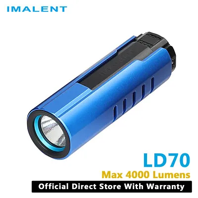Imalent LD70 4000lms Mini EDC Keychain Flashlight CREE XHP 70 LED Torch Blue • $59.95