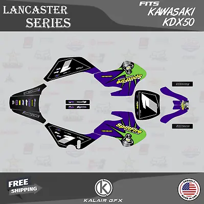 Graphics Kit For KAWASAKI KDX 50 KDX50 Lancaster Series - Purple • $40.99