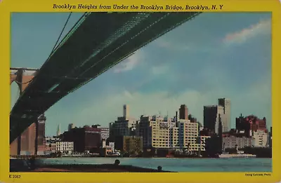 Vintage Postcard Brooklyn Bridge New York City (NYC) NY Long Ago* • $0.99