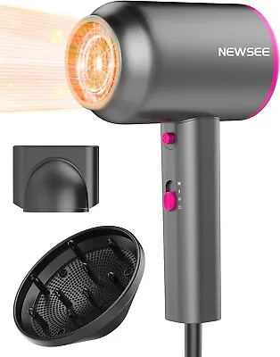 NEWSEE Hair Dryer With Diffuser AU Plug 1800W Ionic Blow Dryer Professional Po • $64.75