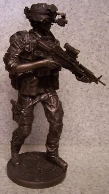 Figurine Statue Military Combat Warrior Night Mission NEW 12  • $89.99