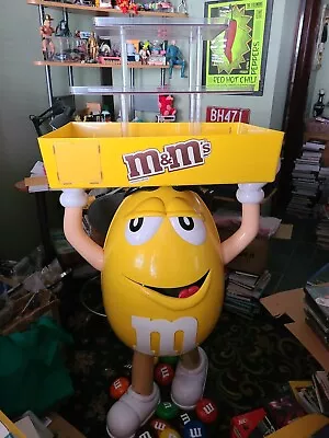 Yellow M&M W/ Multi-level Tray Chocolate Store Candy Display Character 4'8   • $350