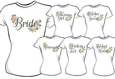 £2.25 • Buy Pink Hen Party Bride Bridesmaid Flower Girl Custom Iron On T-shirt Transfer
