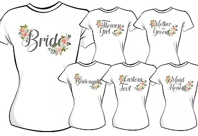 £2.25 • Buy Pink Hen Party Bride Bridesmaid Flower Girl Custom Iron On T-shirt Transfer