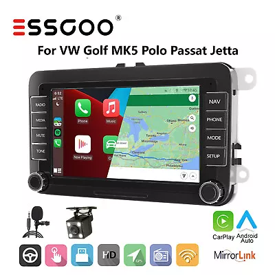 For VW GOLF MK5 MK6 PASSAT Touran 7 16G Touch Screen Car Stereo Carplay GPS +CAM • $107.48