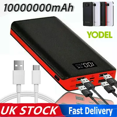 10000000mAh Portable Power Bank 4 USB Charger Battery Pack For Mobile Phone UK • £14.49