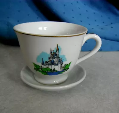 Vintage Souvenir Ceramic Cup & Saucer DISNEYLAND Walt Disney Production Japan • $7.99
