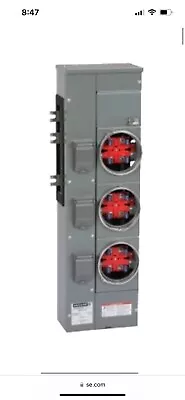 Square D EZM113125 800 Amp Bus W/3-Gang 125A Meter Position/s Socket/s ED4U • $1556