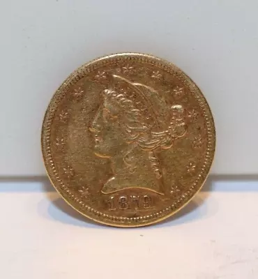 1879 S US $5 Liberty Gold Piece XF (Cleaned) • $595