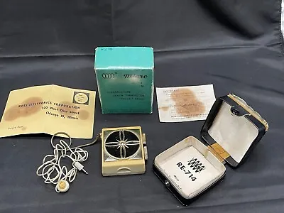 1960s ROSS MICRO RE714 SUBMINIATURE 7 TRANSISTOR POCKET RADIO MADE IN JAPAN • $70