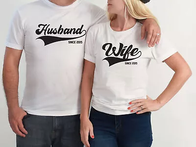 Personalized Couples Matching T-Shirts - Valentines Day Or Anniversary • £11.97