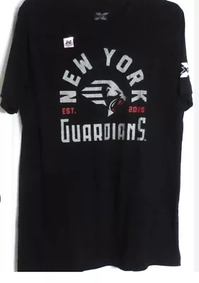 XFL New York Guardians Black Tshirt Size Meduim UFL NWT In Plastic • $6.99