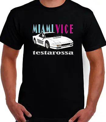 Car Fan Miami Vice Illustration Fine Art  Design Quality Unisex T.shirt* • £17.49