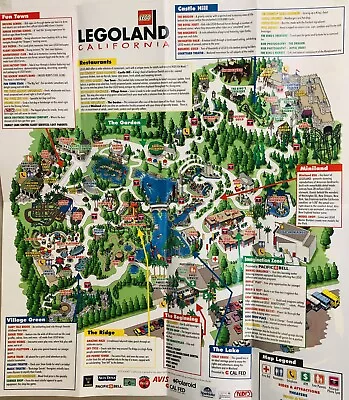 LEGOLAND California Amusement Theme Park Vintage 2000 Park Guide Map Carlsbad CA • $9.95