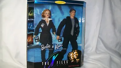 X Files Barbie & Ken Giftset Dana Scully   Fox Mulder  1998 New Mip • $45