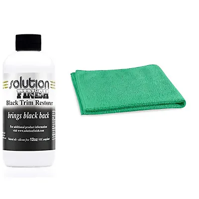 Solution Finish Black Plastic & Vinyl Restorer 12 Oz. & Towel  • $29.99