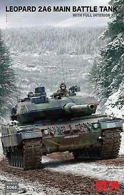 $89.98 • Buy RYEFIELD MODEL RFM RM-5066 1/35 Leopard 2A6 Main Battle Tank With Full Interior