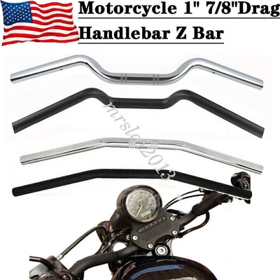 $36.90 • Buy Motorcycle 1  7/8  Drag Handlebar Z Bar Drag Bars For Harley Suzuki Honda Yamaha