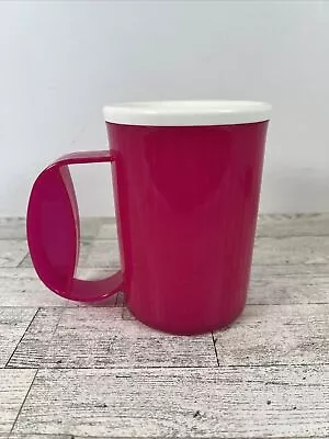 Tupperware NEW VINTAGE PINK  Insulated Coffee Hot Cocoa Mug Cup Handle NO SWEAT • $10