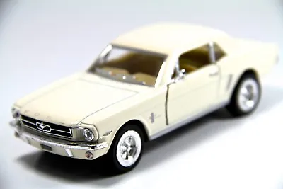 5  Kinsmart 1964 1/2 Ford Mustang Diecast Model Toy Car 1:36 Cream White • $8.69