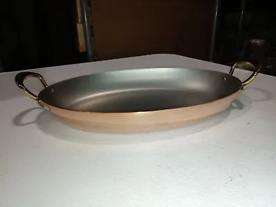 Mauviel M'150 B 1.5mm Copper Oval Pan With Brass Handles 11.8-In • $181.86