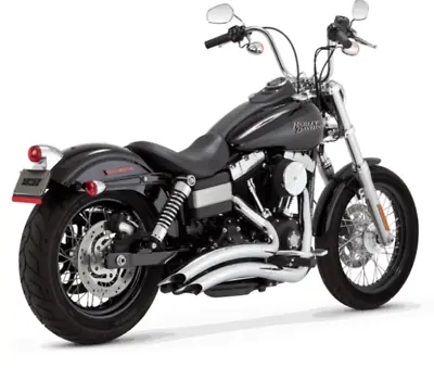 Harley Davidson Dyna Vance & Hines Chrome Big Radius 06-11 • $700