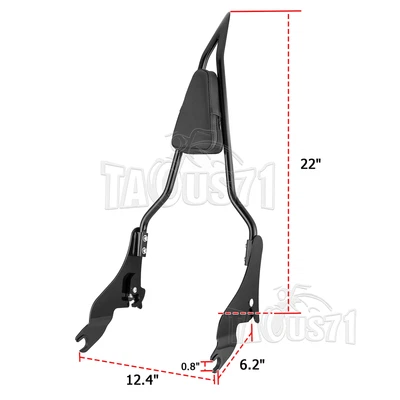 $82.99 • Buy 22  Tall Backrest Sissy Bar For Harley Road Glide Street Touring Road King 09-23
