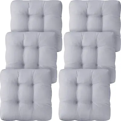 6 Pcs Memory Foam Chair Cushions Kitchen Chair Cushions 16 X 16 X 4 Inch Grey Di • $62.86
