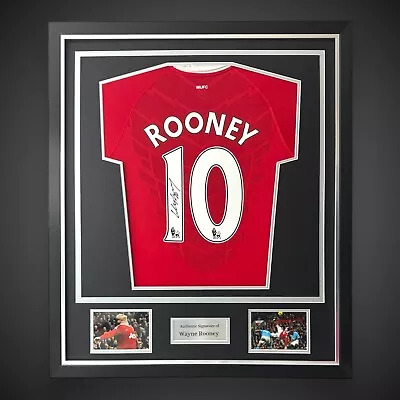Deluxe Framed Wayne Rooney Hand Signed Manchester United Shirt With COA £240 • $298.40