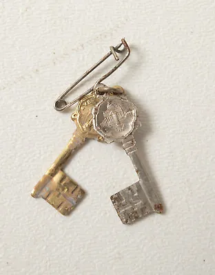 Catholic Key Charms (B10C-10) Silver Gold Mary (JSF6)  AA Jesus Vatican • $9.95