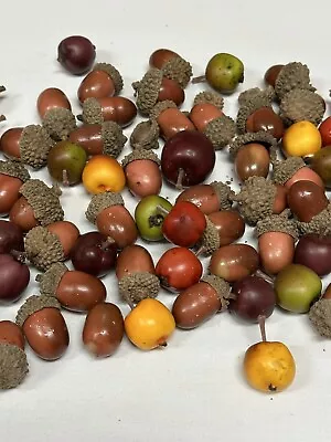 Artificial ACORNS And Mixed Berries Assorted Sizes Fall Harvest Bowl Fillers 75P • $12.99
