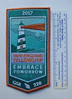 NE - 1 ...  2017 Fellowship / Conclave ... 6  Back Patch ...  Embrace Tomorrow  • $15