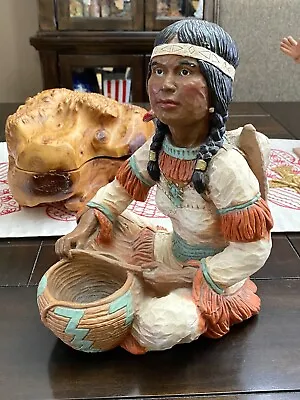 Universal Statuary Native American Indian Figurine 1976 Signed V.Kendrick • $58.50