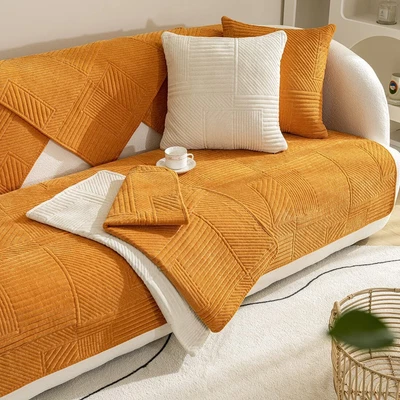 $80.99 • Buy Vctops Corduroy Geometric Sofa Couch Cover Soft Quilted Sectional Couch Covers