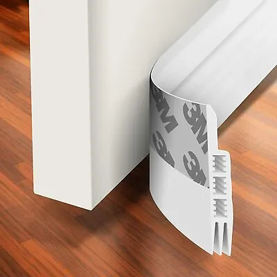 $8.99 • Buy Under Door Sweep Weather Stripping Door Draft Stopper Blocker Strong Adhesive