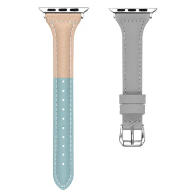 $12.34 • Buy For Apple Watch Series 6 5 4 3 2 SE 40/44mm Slim Leather IWatch Band Women Strap
