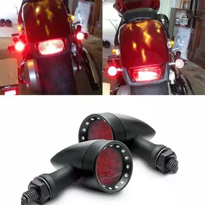 For Honda Shadow VT750 VT1100 Bullet Motorcycle Turn Signals Blinker Red Light A • $23.88