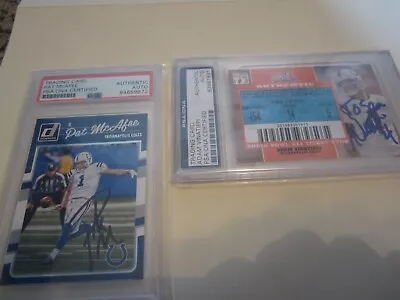 Pat McAfee Adam Vinatieri Signed Card Lot. PSA DNA. Indianapolis Colts • $480.53